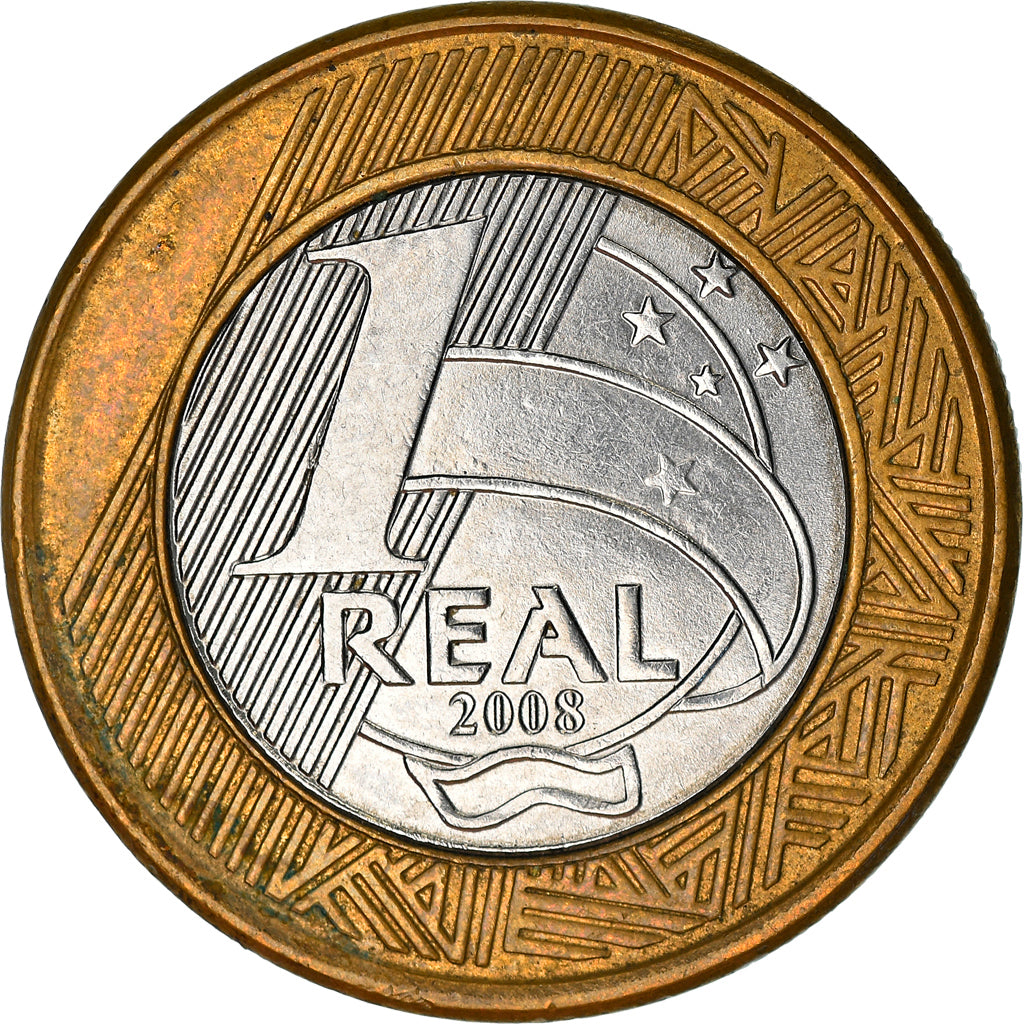Coin, Brazil, Real, 2008, Rio de Janeiro, VF(30-35), Bi-Metallic, KM:652a