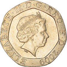Coin, Great Britain, Elizabeth II, 20 Pence, 2009, EF(40-45), Copper-nickel