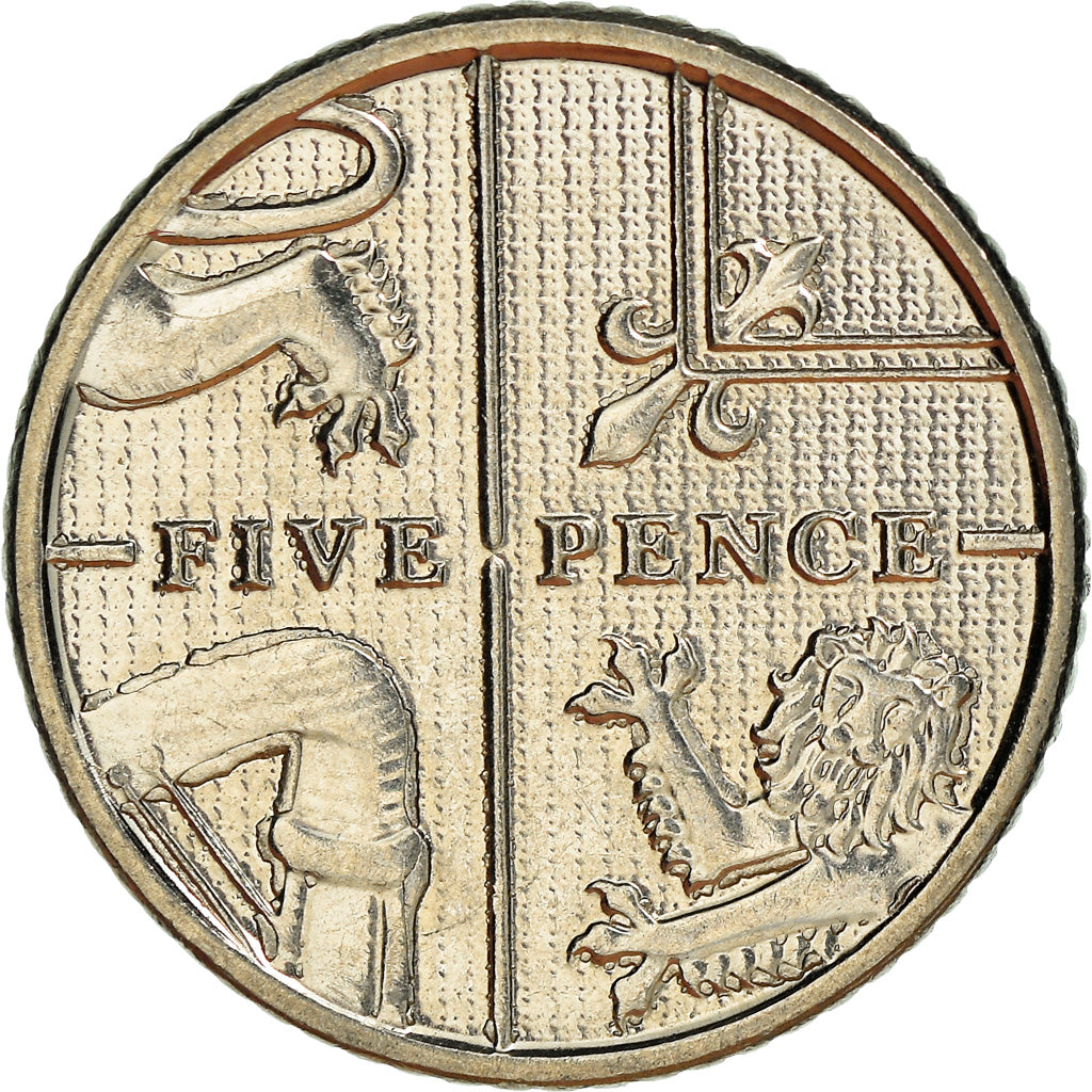 Coin, Great Britain, Elizabeth II, 5 Pence, 2013, British Royal Mint, EF(40-45)