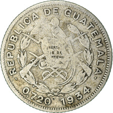 Coin, Guatemala, 10 Centavos, 1934, VF(30-35), Silver, KM:239.2