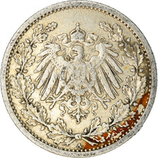 Moneta, GERMANIA - IMPERO, 1/2 Mark, 1907, Berlin, MB+, Argento, KM:17