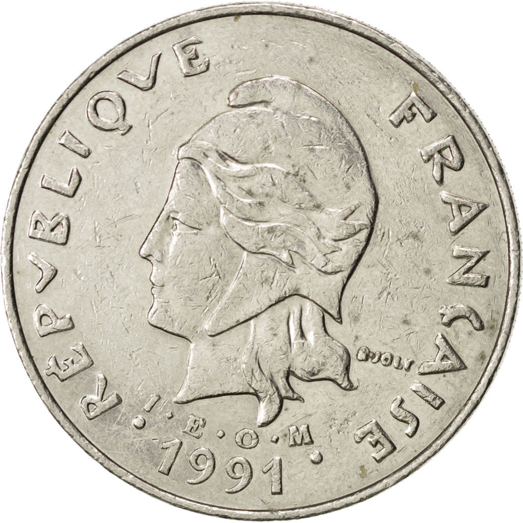 New Caledonia, 50 Francs, 1991, Paris, AU(50-53), Nickel, KM:13, Lecompte 127