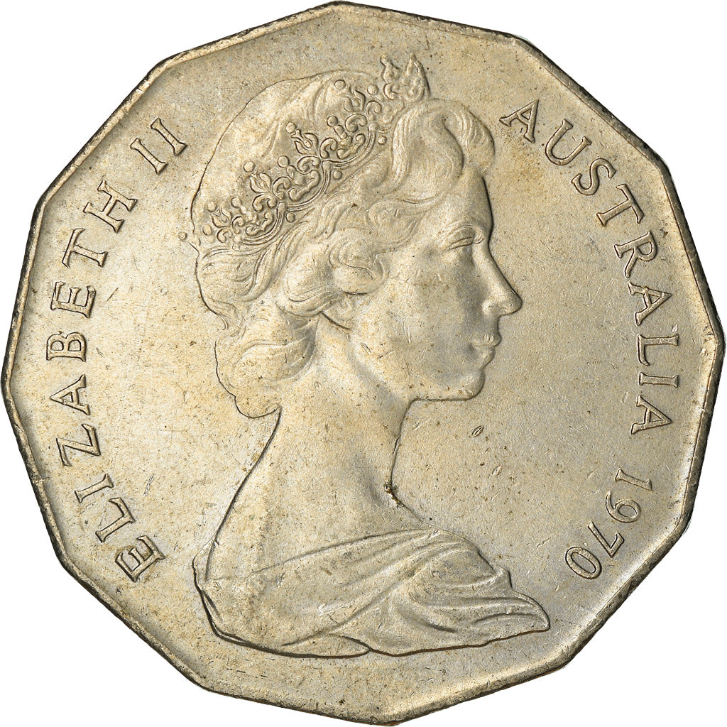 Coin, Australia, Elizabeth II, 50 Cents, 1970, Melbourne, AU(55-58)
