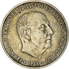 Coin, Spain, Caudillo and regent, 100 Pesetas, 1966, Madrid, VF(30-35), Silver