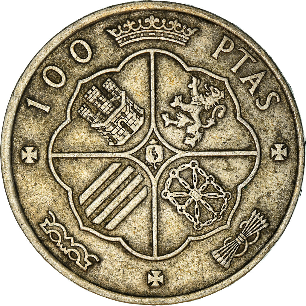 Coin, Spain, Caudillo and regent, 100 Pesetas, 1966, Madrid, VF(30-35), Silver