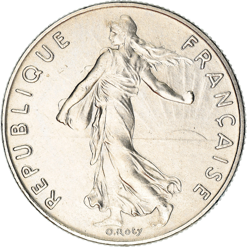 Moneta, Francja, Semeuse, 1/2 Franc, 1987, Paris, AU(55-58), Nikiel, KM:931.1