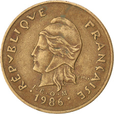 Moneda, Polinesia francesa, 100 Francs, 1986, Paris, MBC+, Níquel - bronce