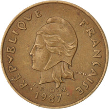 FRENCH POLYNESIA, 100 Francs, 1987, Paris, KM #14, AU(50-53), Nickel-Bronze,...