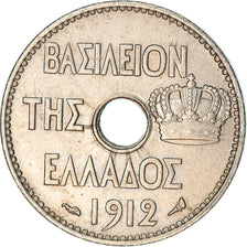 Coin, Greece, George I, 5 Lepta, 1912, EF(40-45), Nickel, KM:62