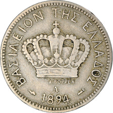 Coin, Greece, George I, 20 Lepta, 1894, Athens, EF(40-45), Copper-nickel, KM:57