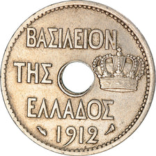 Coin, Greece, George I, 10 Lepta, 1912, EF(40-45), Nickel, KM:63