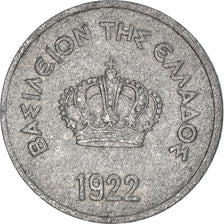 Münze, Griechenland, George II, 10 Lepta, 1922, S+, Aluminium, KM:66.1