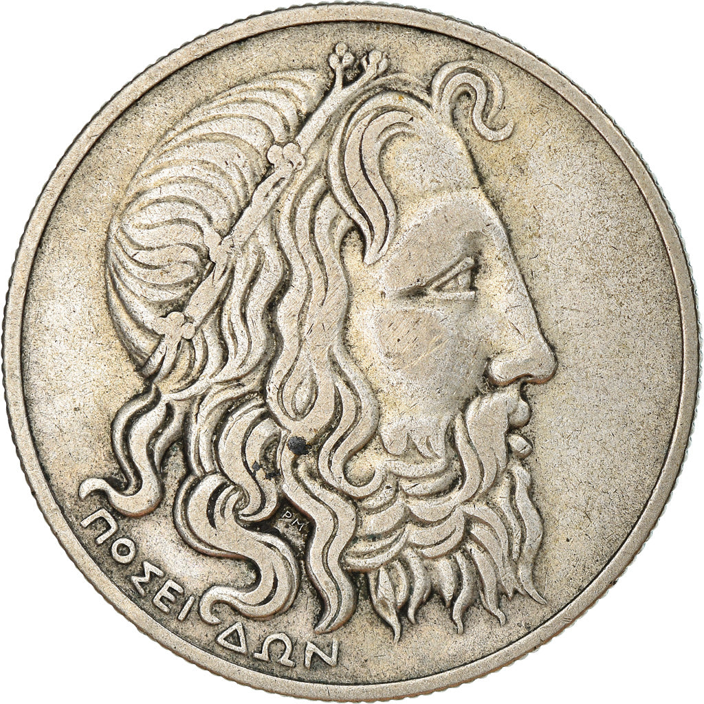 Moneta, Grecja, 20 Drachmai, 1930, EF(40-45), Srebro, KM:73