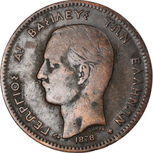 Moeda, Grécia, George I, 5 Lepta, 1878, EF(40-45), Cobre, KM:54
