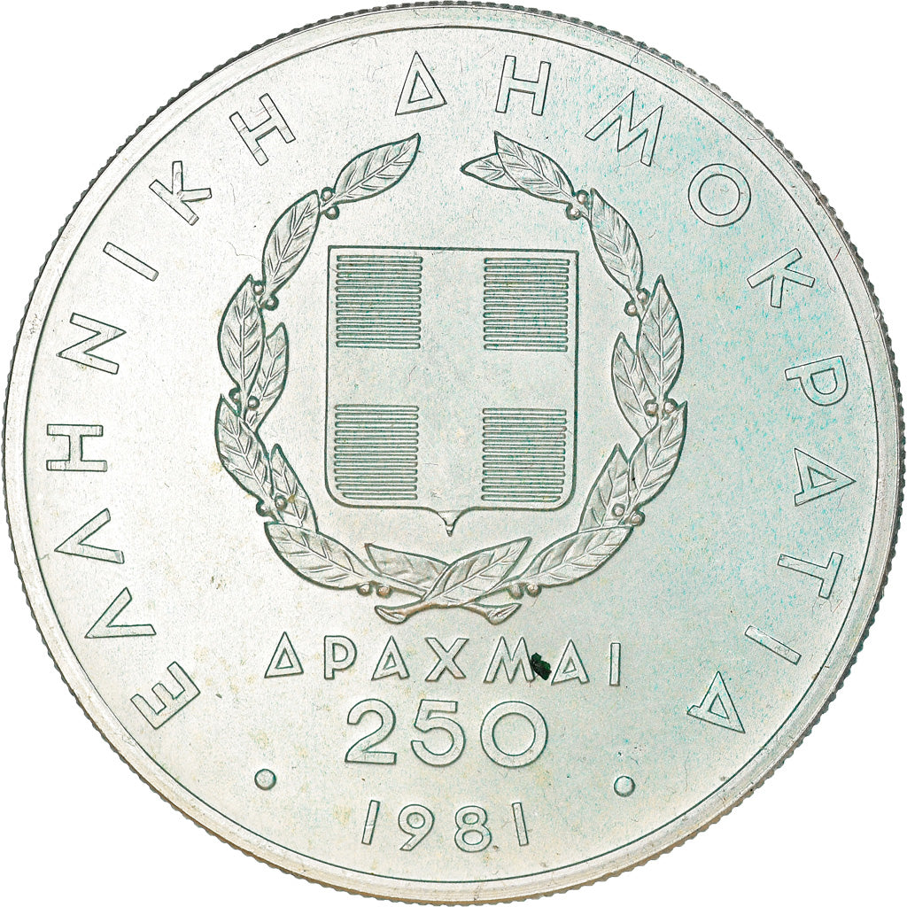 Münze, Griechenland, 250 Drachmai, 1981, SS, Silber, KM:126