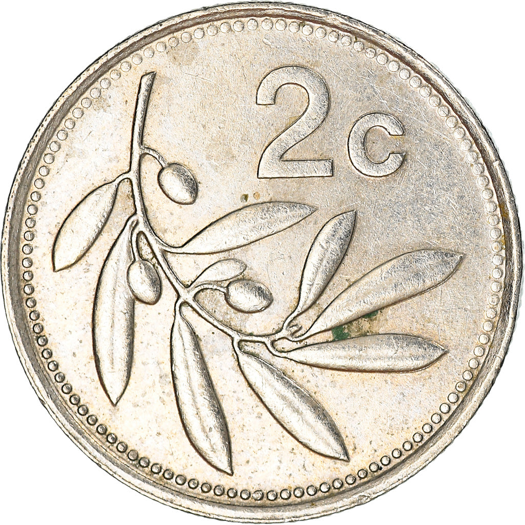 Coin, Malta, 2 Cents, 1986, British Royal Mint, EF(40-45), Copper-nickel, KM:79