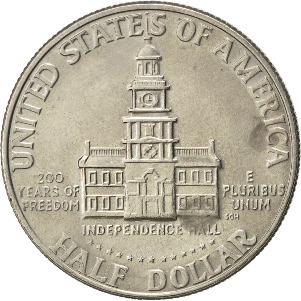 Coin, United States, Kennedy Half Dollar, Half Dollar, 1976, U.S. Mint, Denver