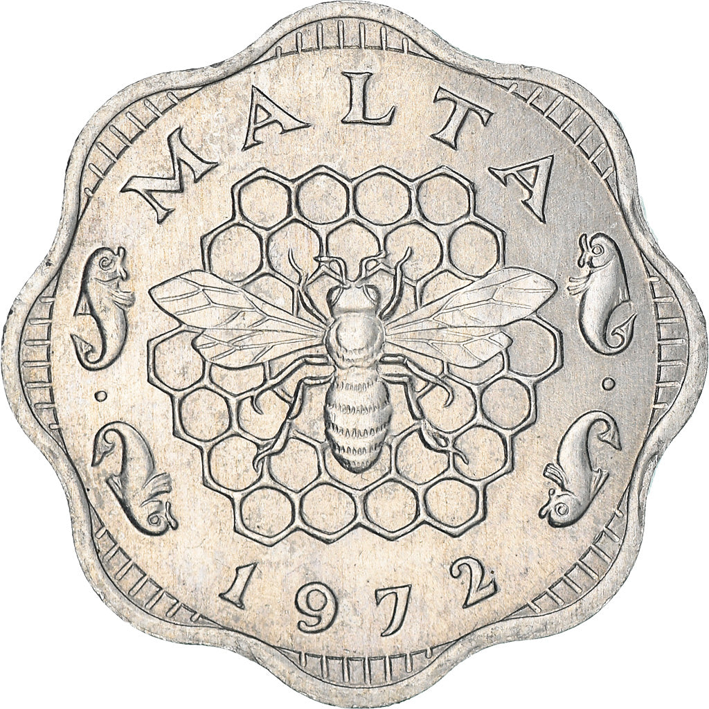 Coin, Malta, 3 Mils, 1972, British Royal Mint, EF(40-45), Aluminum, KM:6