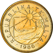 Moneta, Malta, Cent, 1986, British Royal Mint, BB, Nichel-ottone, KM:78