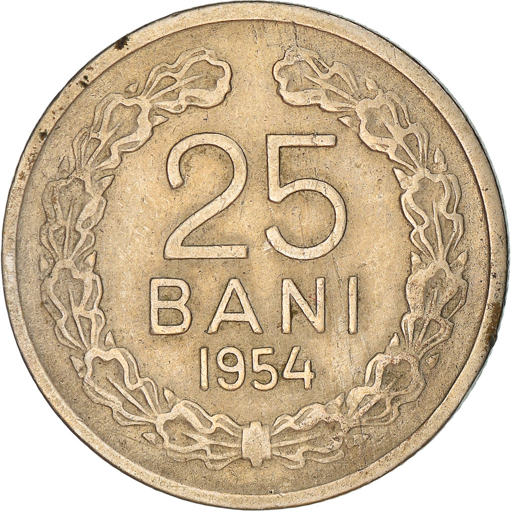 Coin, Romania, 25 Bani, 1954, EF(40-45), Copper-nickel, KM:85.2