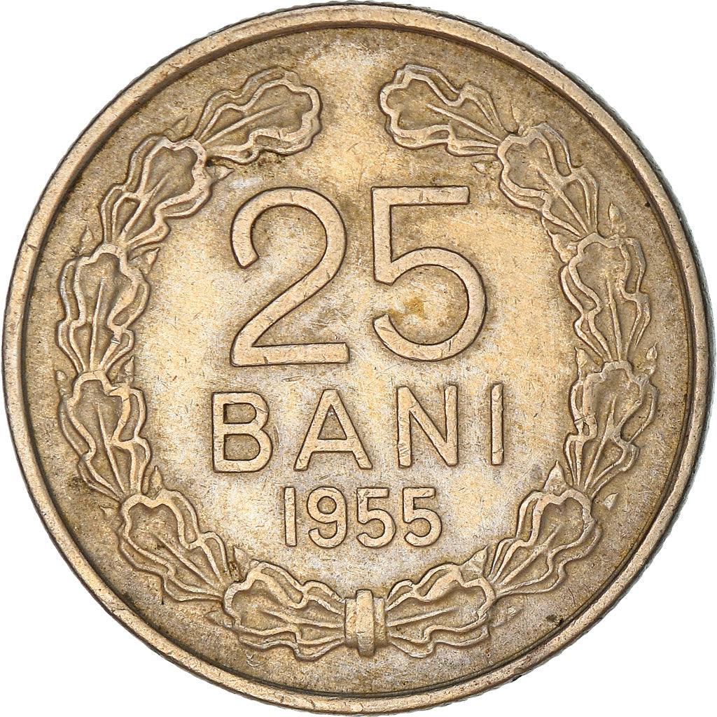 Coin, Romania, 25 Bani, 1955, EF(40-45), Copper-nickel, KM:85.3