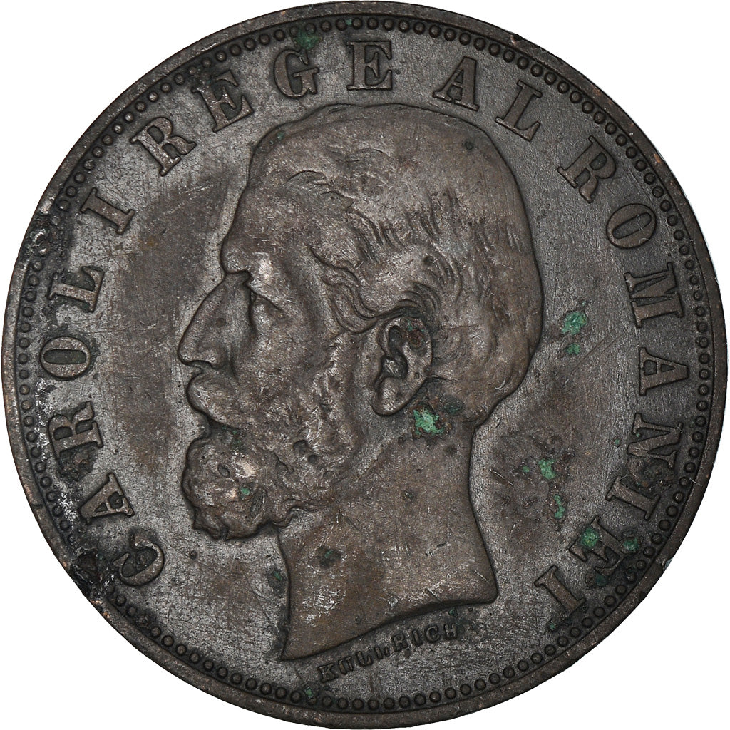Coin, Romania, Carol I, 5 Bani, 1882, VF(30-35), Copper, KM:19
