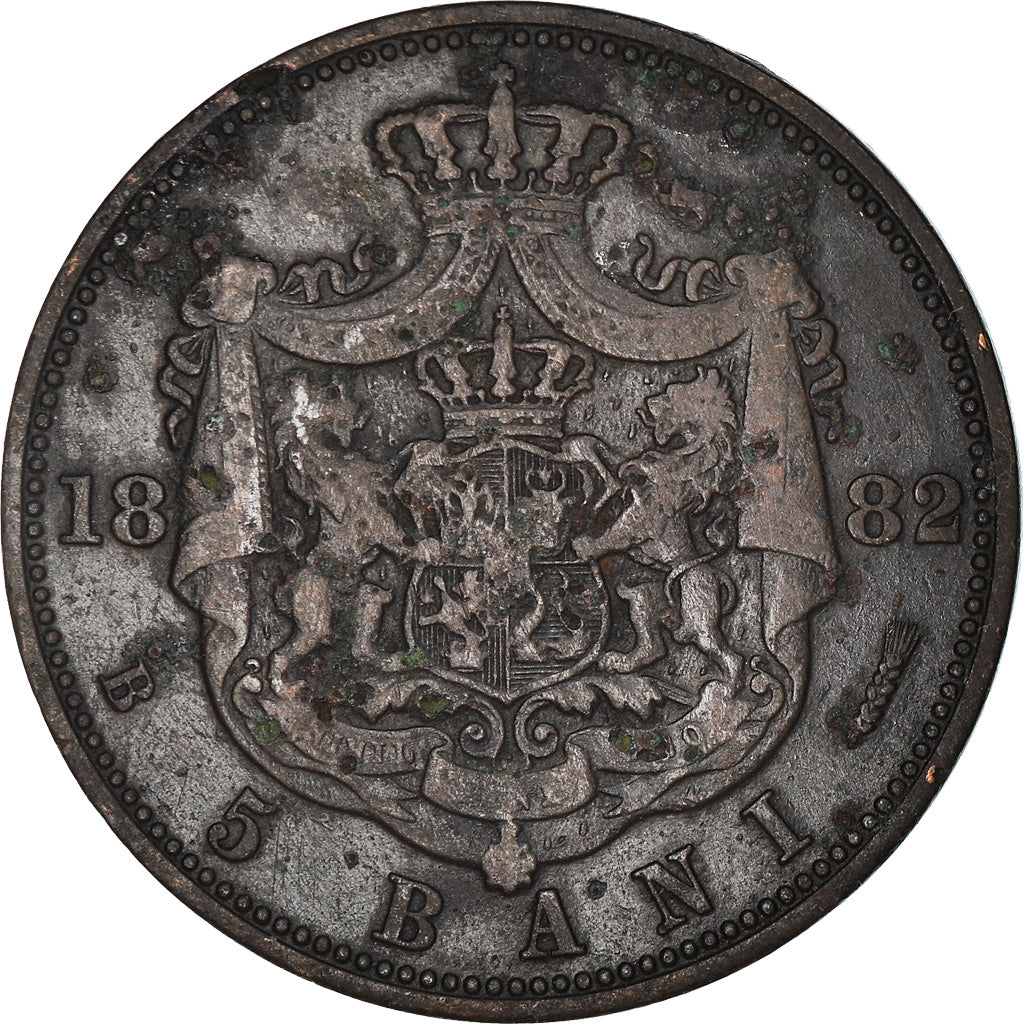 Coin, Romania, Carol I, 5 Bani, 1882, VF(30-35), Copper, KM:19