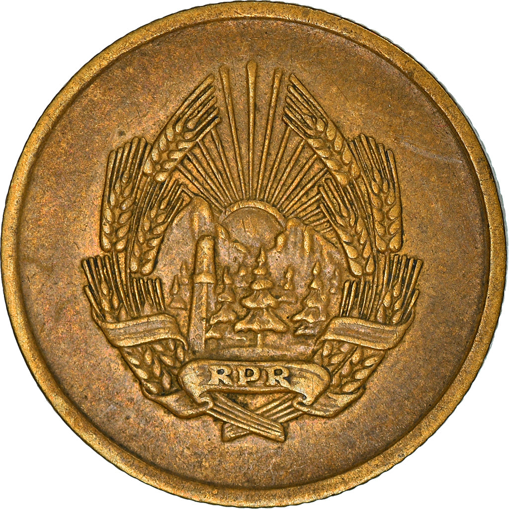 Coin, Romania, 5 Bani, 1952, EF(40-45), Copper-Nickel-Zinc, KM:83.1