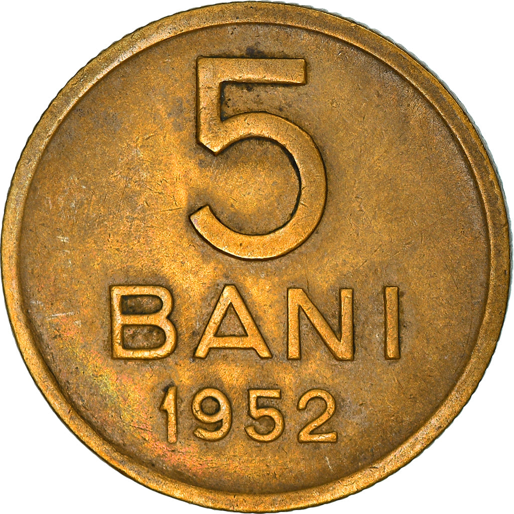 Coin, Romania, 5 Bani, 1952, EF(40-45), Copper-Nickel-Zinc, KM:83.1