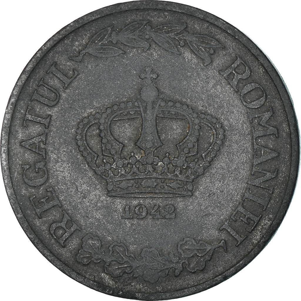 Moeda, Roménia, Mihai I, 5 Lei, 1942, VF(30-35), Zinco, KM:61
