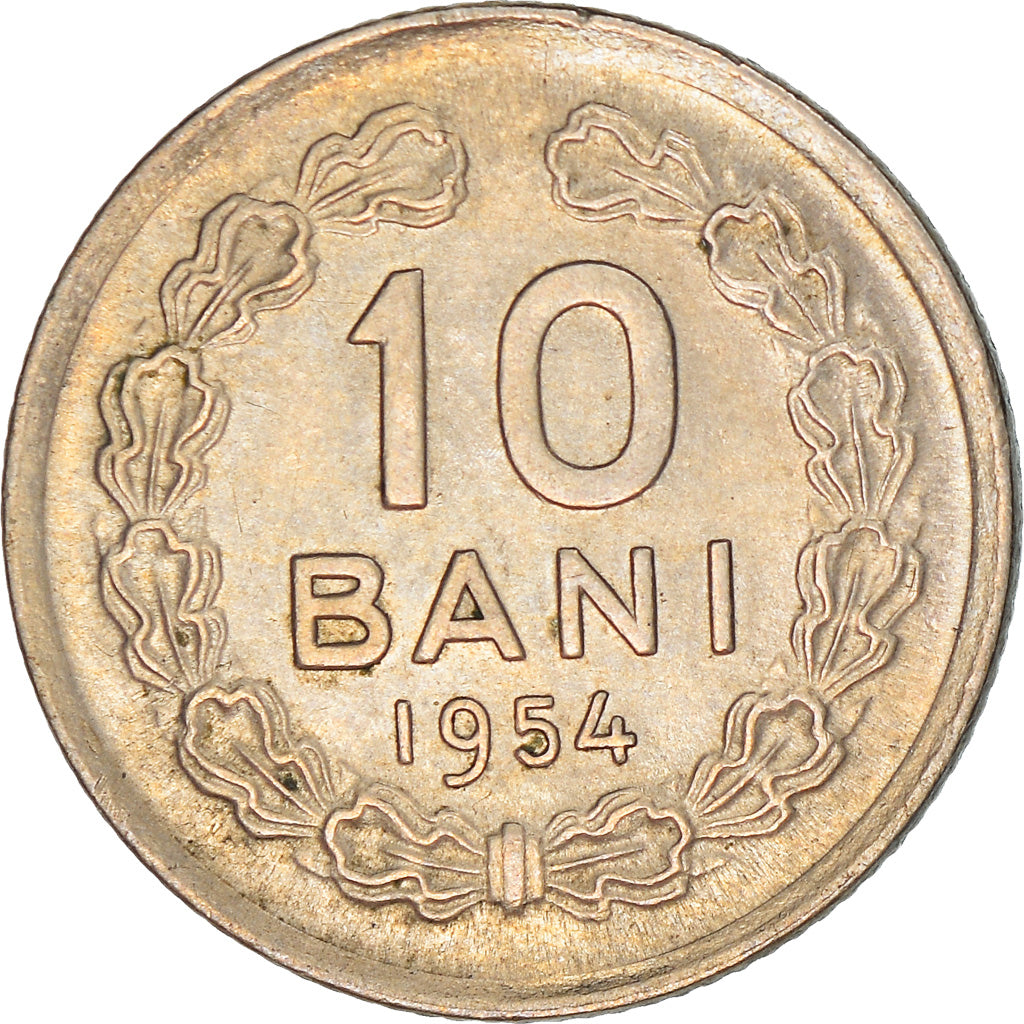 Coin, Romania, 10 Bani, 1954, EF(40-45), Copper-nickel, KM:84.2