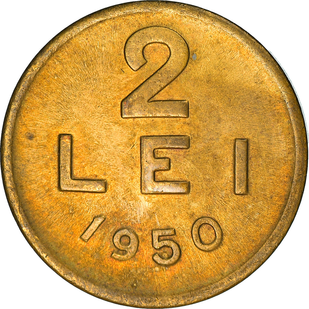Coin, Romania, 2 Lei, 1950, EF(40-45), Copper-Nickel-Zinc, KM:79