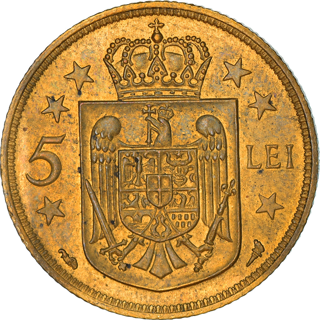 Coin, Romania, Mihai I, 5 Lei, 1930, VF(30-35), Nickel-brass, KM:48