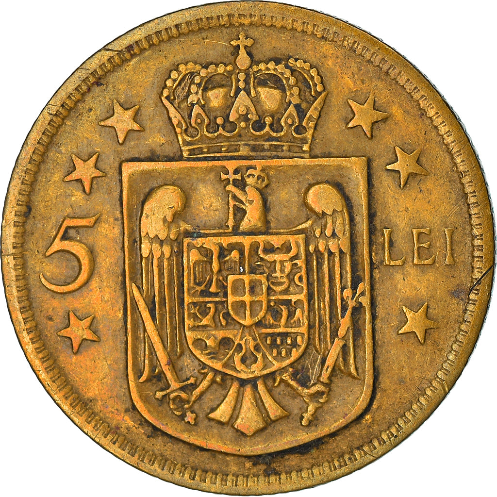 Coin, Romania, Mihai I, 5 Lei, 1930, VF(30-35), Nickel-brass, KM:48