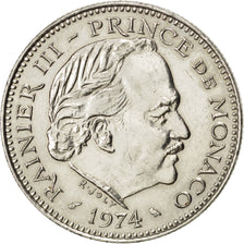 MONACO, 5 Francs, 1974, KM #150, AU(55-58), Copper-Nickel, 29, Gadoury #153,...