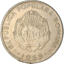 Moneda, Rumanía, 50 Bani, 1955, BC+, Cobre - níquel, KM:86