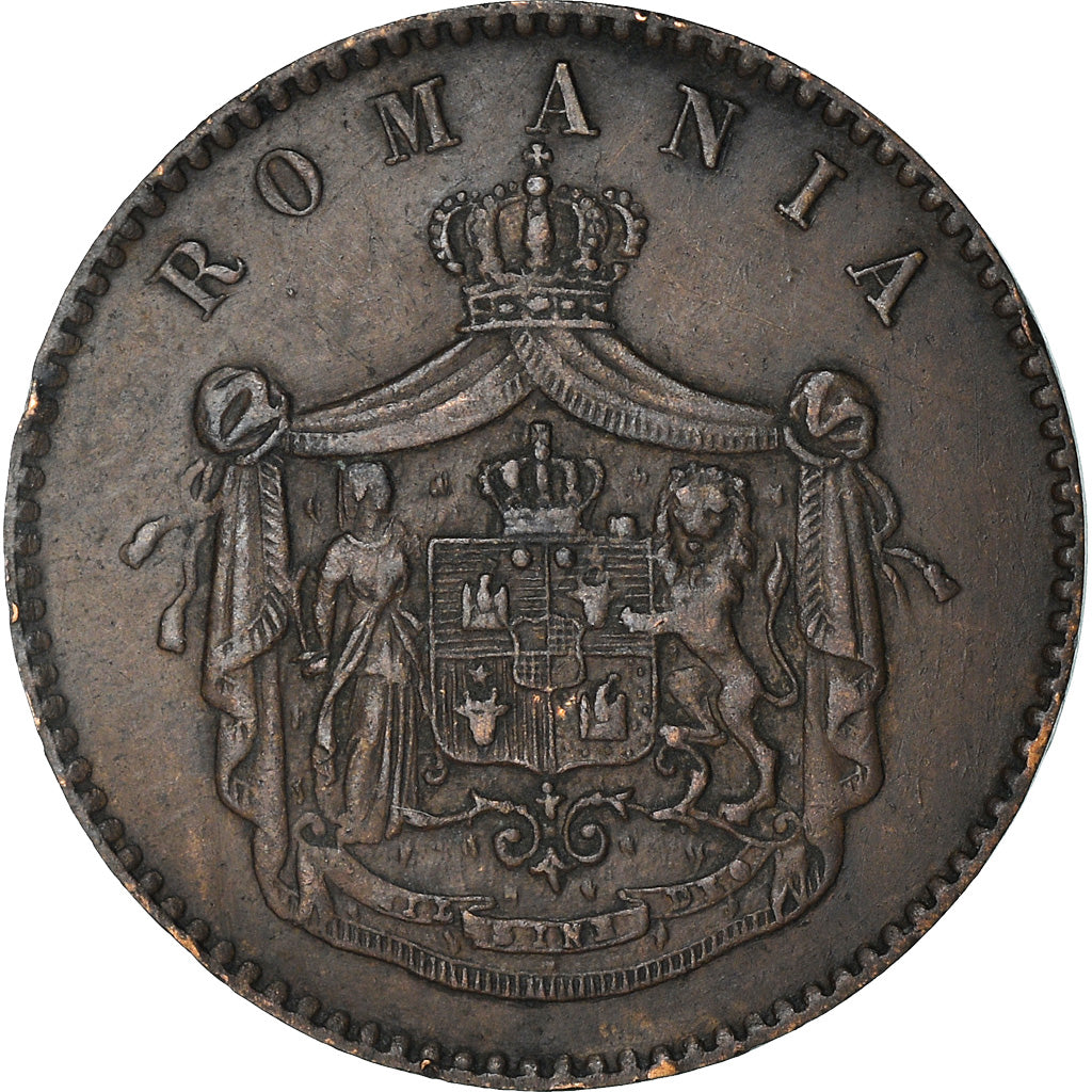 Coin, Romania, Carol I, 2 Bani, 1867, EF(40-45), Copper, KM:2.1