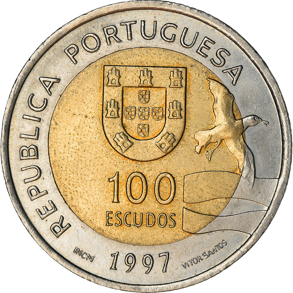 Monnaie, Portugal, 100 Escudos, 1997, TTB, Bi-Metallic, KM:693