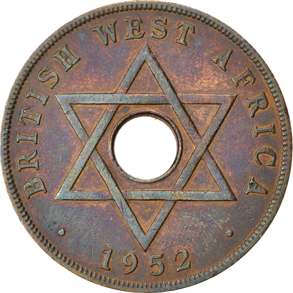 BRITISH WEST AFRICA, Penny, 1952, KM #30a, EF(40-45), Bronze, 30.5, 9.34