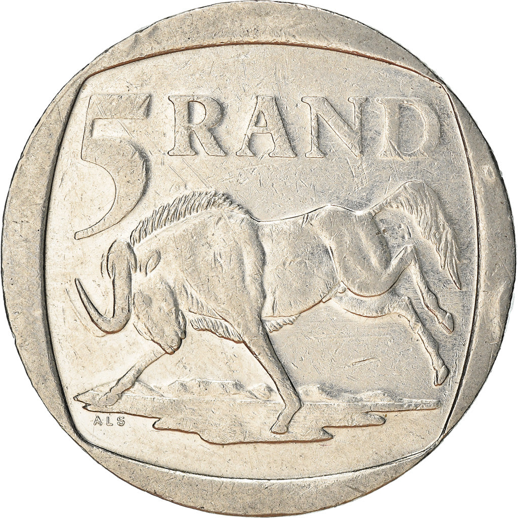 Coin, South Africa, 5 Rand, 2000, Pretoria, EF(40-45), Nickel plated steel