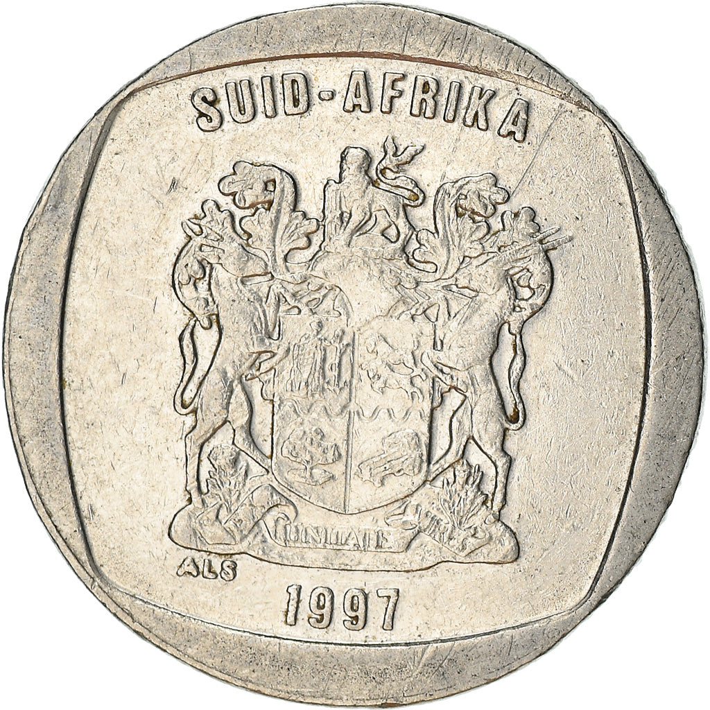 Moeda, África do Sul, Rand, 1997, EF(40-45), Cobre Niquelado, KM:164