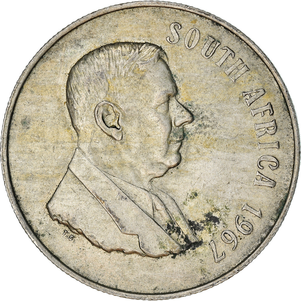 Coin, South Africa, Rand, 1967, VF(30-35), Silver, KM:72.1