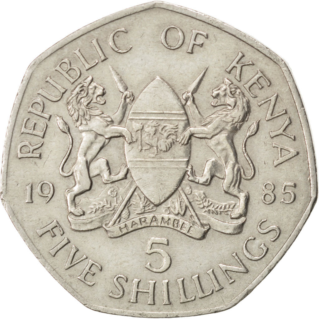 Kenya, République, 5 Shillings 1987, KM 23
