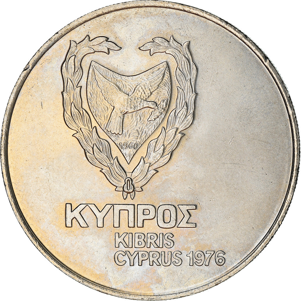 Coin, Cyprus, 500 Mils, 1976, EF(40-45), Copper-nickel, KM:45
