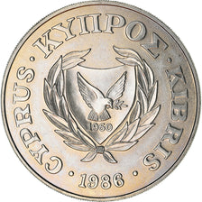 Moneda, Chipre, Pound, 1986, MBC, Plata, KM:59a