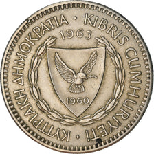 Coin, Cyprus, 100 Mils, 1963, EF(40-45), Copper-nickel, KM:42
