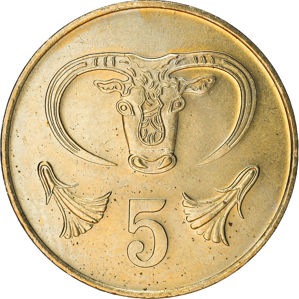 Monnaie, Chypre, 5 Cents, 1983, TTB+, Nickel-brass, KM:55.1
