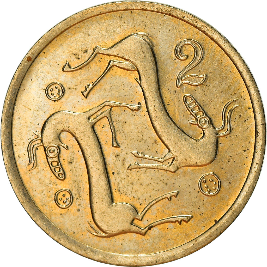 Monnaie, Chypre, 2 Cents, 1988, TTB, Nickel-brass, KM:54.2