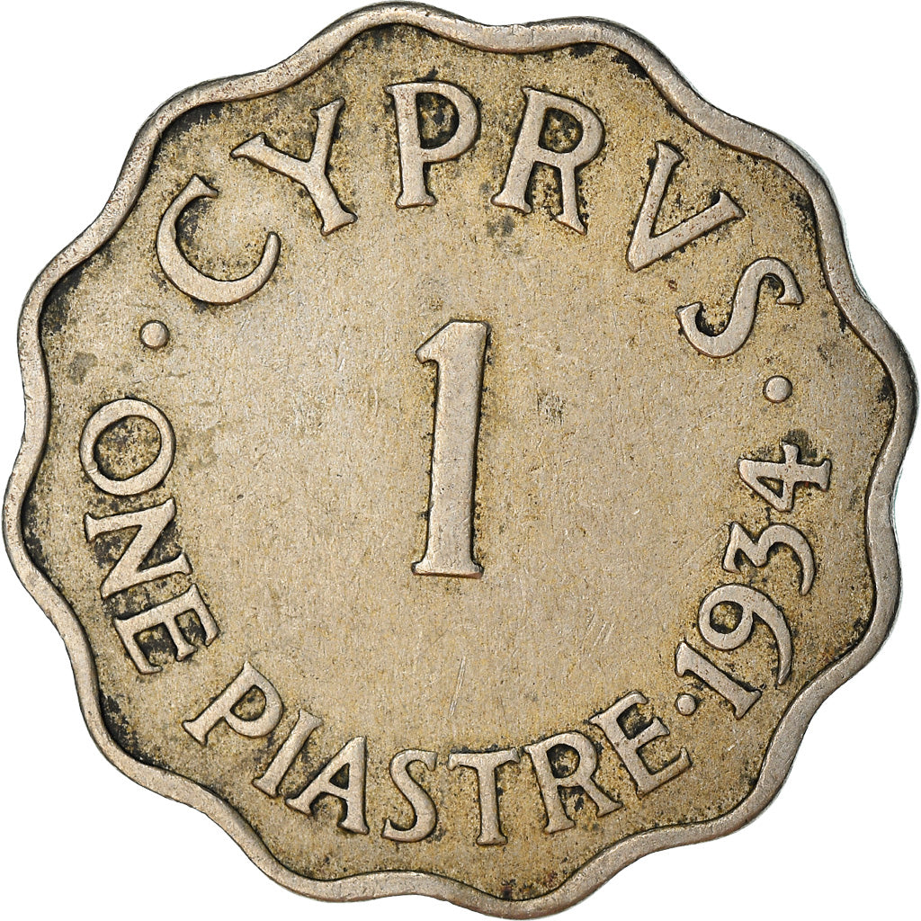 Coin, Cyprus, Piastre, 1934, VF(30-35), Copper-nickel, KM:21