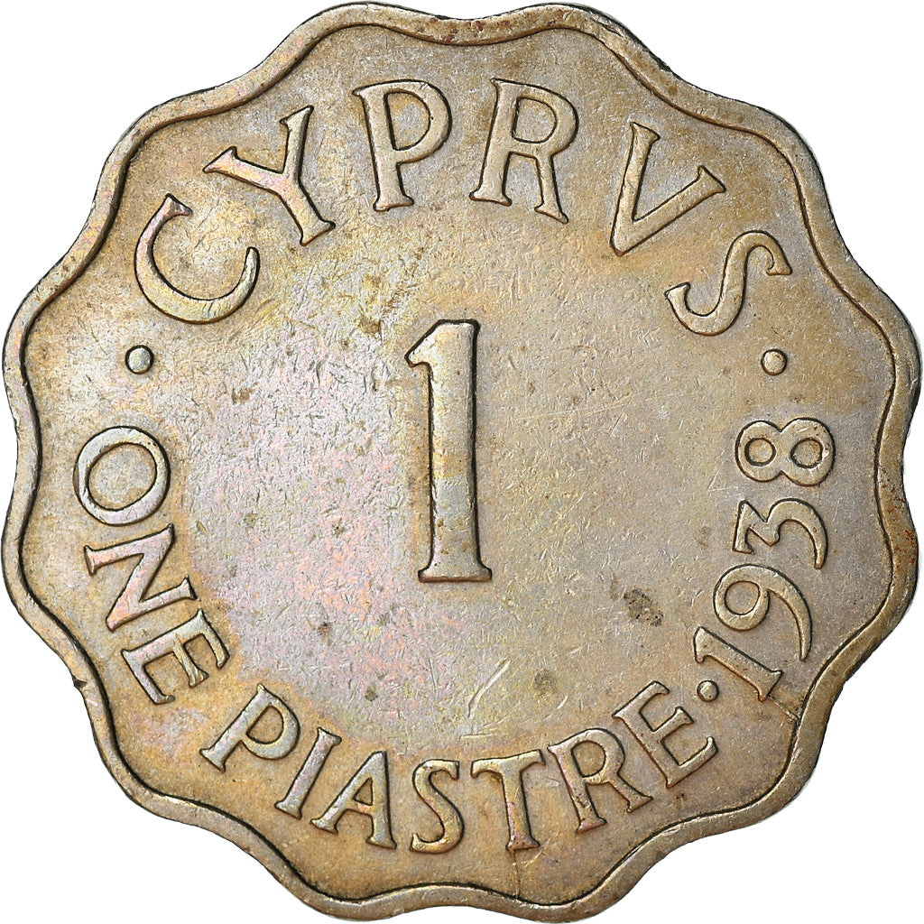 Coin, Cyprus, Piastre, 1938, EF(40-45), Copper-nickel, KM:23